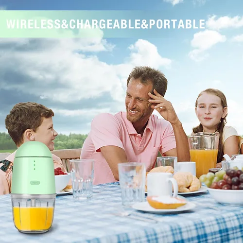 Vista 6 de Mini procesador de alimentos – Procesador de alimentos inalámbrico y picador de alimentos pequeño portátil para carne, verduras, ensalada de frutas