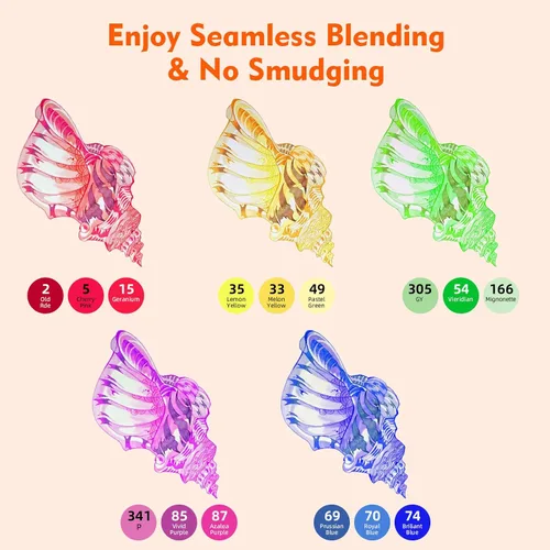 Vista 4 de HOMESILMO - Juego de bolígrafos de alcohol de 48 colores, bolígrafo de alcohol para adultos de doble punta, suministros de arte de bocetos mixtos