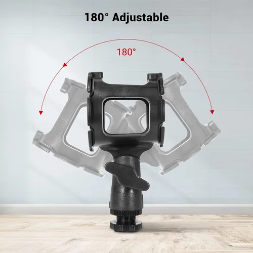 Vista 5 de SmallRig Montaje de choque para micrófono con pinza de zapata fría para zapatos de cámara y postes de pluma 1859 Compatible con soportes de zapata