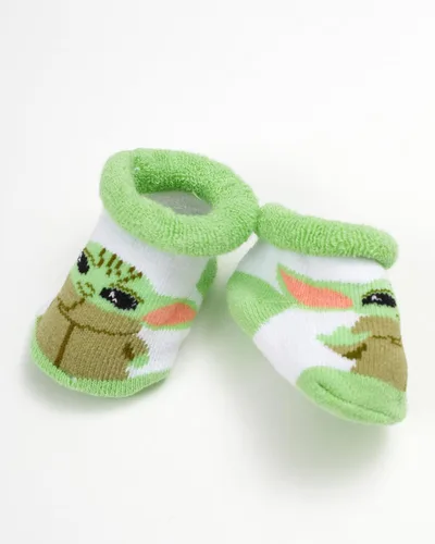 Vista 5 de STAR WARS Baby Boys The Mandalorian - Conjunto de regalo para bebé con gorro y calcetines