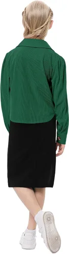 Vista 6 de GERU Vestido ajustado de 2 piezas para niñas pequeñas, sin mangas, con tirantes delgados, con chaqueta cálida para exteriores, 3 a 12 años