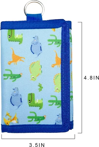 Vista 3 de Carteras de lona para niños con adhesivo y bolsillo con cremallera para adolescentes, Estilo 8