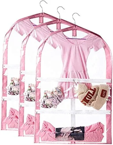 Vista 7 de Bolsa de ropa colgante impermeable, bolsas de ropa de 35 pulgadas para colgar ropa, bolsas de ropa para almacenamiento de viajes, bolsa de ropa