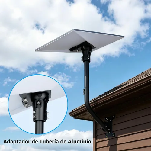 Vista 3 de Kit de montaje de poste de pared para placa Starlink Standard 4/4X Negro-1
