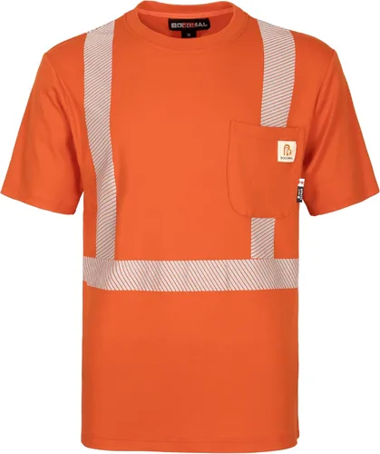 Vista 9 de BOCOMAL FR Tee Shirts High Visibility/Hi Vis Flame Resistant/Fire Retardant Shirt 7oz Reflective Hombres Seguridad Camisas