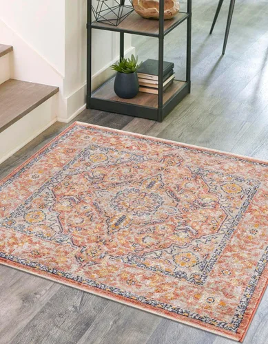 Vista 28 de Unique Loom Lola Collection - Alfombra tradicional (2 pies 2 pulgadas x 3 pies 1 pulgada, rectangular, azul/gris)