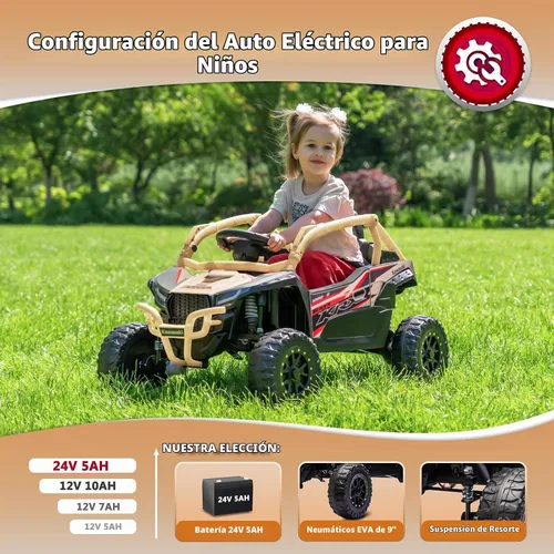 Vista 3 de Kawasaki Teryx KRX UTV con licencia de 24 V con control remoto para Begie