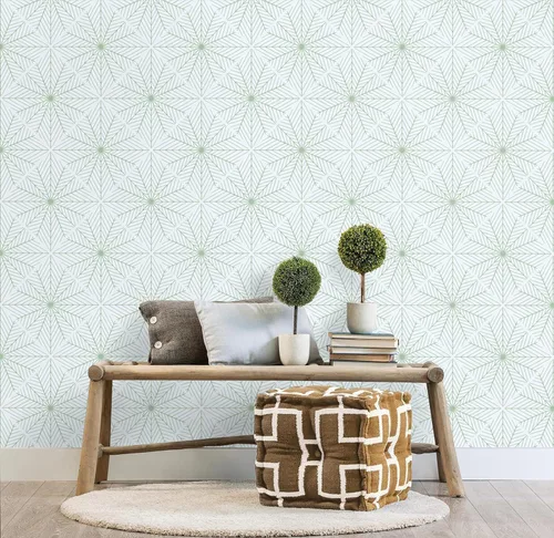Vista 2 de GloryTik Papel tapiz autoadhesivo con rayas verdes, papel de contacto geométrico moderno, autoadhesivo, extraíble, para decoración del hogar