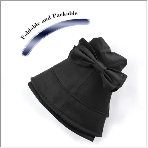 Vista 3 de Comhats Sombrero de verano plegable de algodón para mujer, protección UV, ala ancha, jardinería, viajes, 21.3-25.2 in