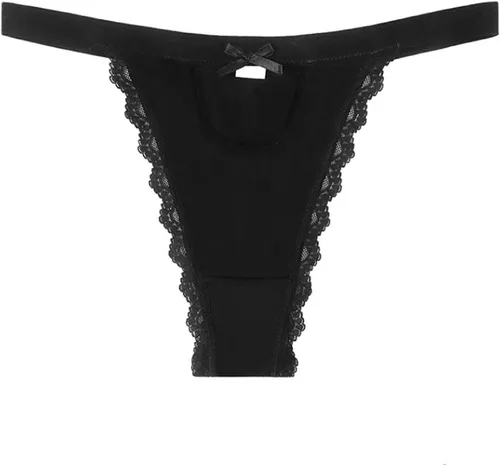 Vista 4 de Banamic Ropa interior para mujer, tangas elegantes y tangas recortadas de encaje