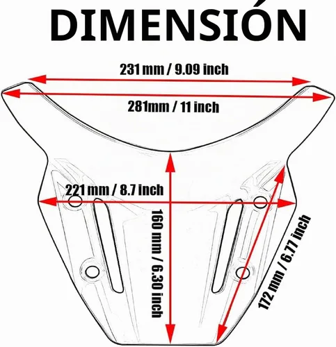 Vista 4 de MT-09, MT-09 SP 2021-2023 Deflector de viento de flujo de aire