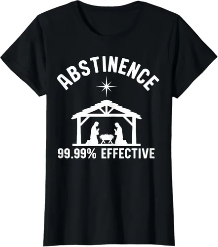 Vista 40 de Abstinence 99.99 Percent Effective Nativity Christmas Joke T-Shirt