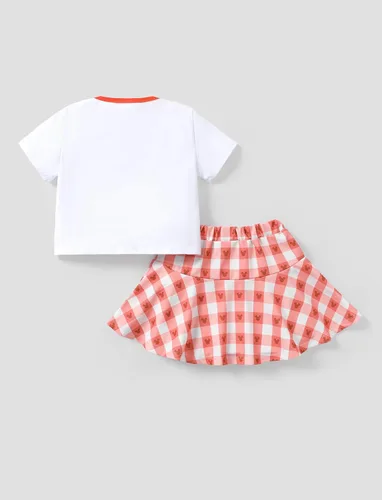Vista 2 de Disney Frozen - Conjunto de falda de 2 piezas para niña pequeña, camiseta de manga con volantes y vestido tutú para fiesta de cumpleaños