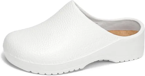 Vista 9 de ihinzry Zuecos de chef profesional, antideslizantes, impermeables, zapatos de trabajo para enfermeras, personal de cocina con soporte de arco