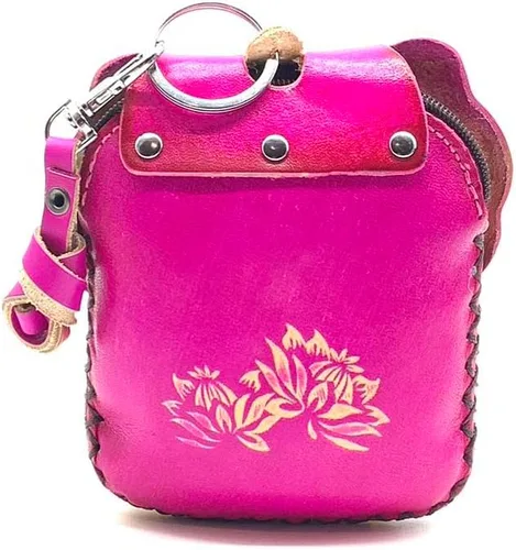Vista 12 de Handmade Vintage Genuine Leather 3D Animal Elephant Coin Purse With Removable Wrist Strap (Brown)