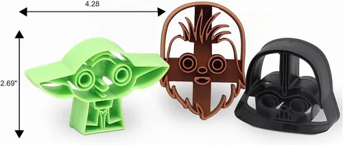 Vista 7 de Juego de cortador de galletas de Star Wars para cocina Negro