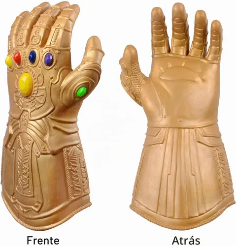 Vista 3 de Guante de mano de látex con luz LED regalo para Halloween y cosplay dorado