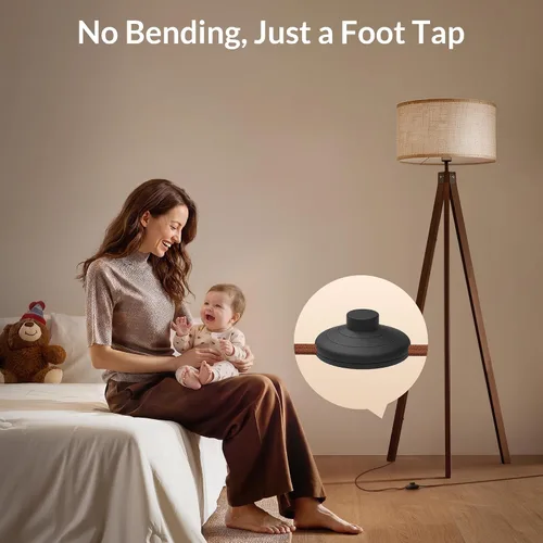 Vista 8 de LEPOWER Lámpara de pie de trípode de madera, lámpara de pie de mediados de siglo, luz de estudio de diseño moderno para sala de estar, dormitorio