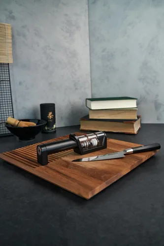 Vista 6 de ZWILLING MIYABI - Afilador de cuchillos, discos de cerámica y diamante, negro mate