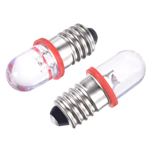 Vista 9 de MECCANIXITY Bombilla LED E10 con base de tornillo DC 3V 0.25W Round Top Mini Spot Light con caja de almacenamiento, color verde, paquete de 10