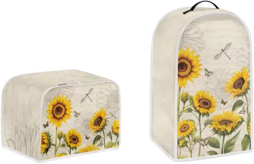 Vista 41 de doginthehole Funda para licuadora y tostadora, 2 rebanadas estéticas de estrellas de mar con estampado de conchas marinas para batidora o cafetera
