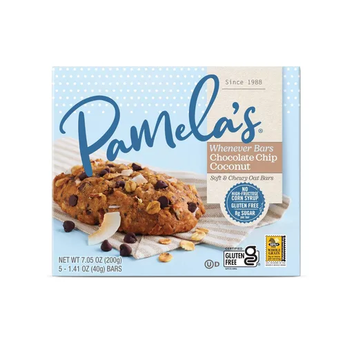 Vista 5 de Pamela's Whenever Bars Quartet - Cuarteto de barras sin gluten para el desayuno y aperitivos para llevar, almendra de arándano, especias de nuez