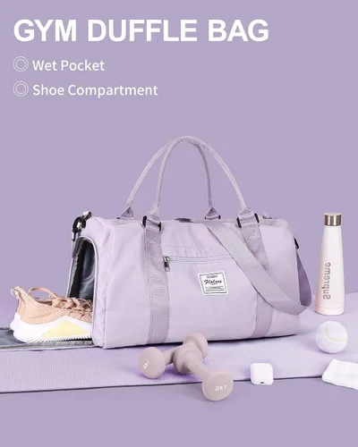 Vista 2 de Bolsa de lona de viaje bolsas de fin de semana para mujeres y hombres bolsa de transporte durante la noche bolsa de hospital bolsa de gimnasio