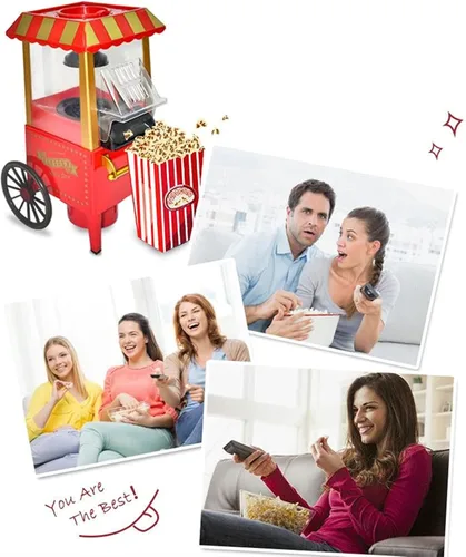 Vista 4 de Máquina eléctrica para hacer palomitas de maíz, máquina gourmet para hacer palomitas de maíz, máquina casera saludable para el hogar, baja