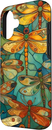 Vista 2 de iPhone 16 Dragonfly Party III Pretty Dragonflies In A Garden Flying Case