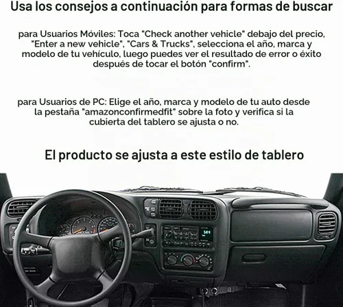 Vista 2 de Yiz - Cubierta de tablero para Chevy Chevrolet S10 Blazer/GMC Jimmy Envoy (beige) Y39 Para GMC Jimmy Sonoma Envoy/Oldsmobile Bravada Oldsmobile