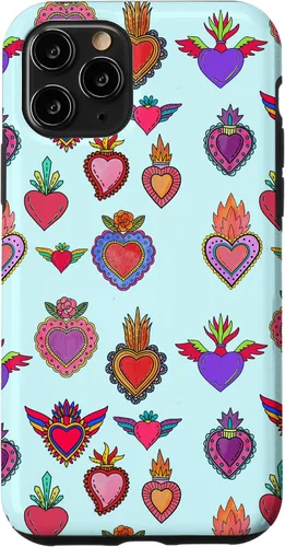 Vista 29 de Latinas Milagros Tin Hearts Phone Case Gift Watercolor Case for iPhone 17