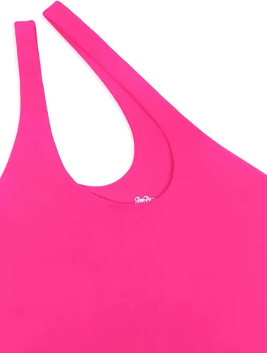 Vista 5 de REORIA - Body sexy para mujer, sin mangas, con corte frontal de un hombro y espalda descubierta