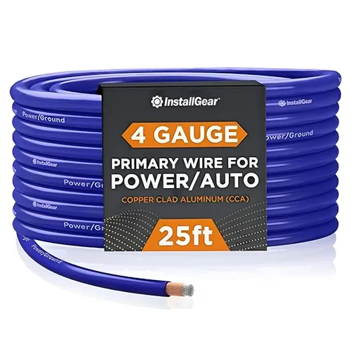 Vista 13 de InstallGear Cable de tierra de cobre calibre 1/0 (50 pies) de aluminio recubierto de cobre CAA - Cable automotriz primario, potencia