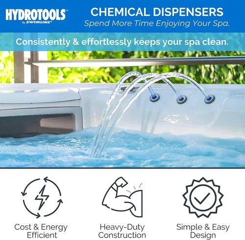 Vista 7 de HYDROTOOLS BY SWIMLINE 8725 Dispensador de productos químicos de gran capacidad para piscina y spa, compatible con bromo y cloro soporta tabletas