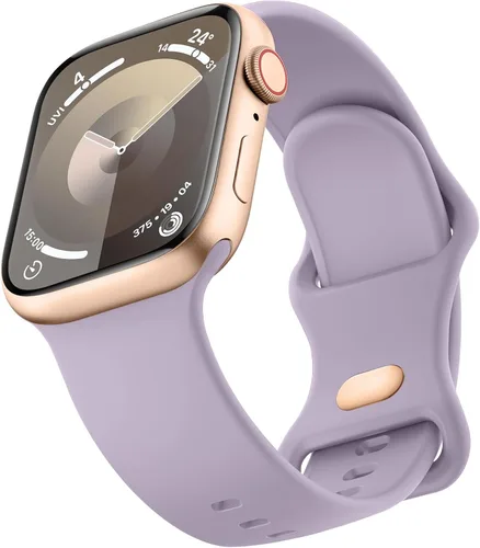 Vista 18 de Mugust - Correas deportivas compatibles con Apple Watch de 42mm, 41mm, 45mm, 49mm, 40mm, 44mm, 38mm, 42mm y 46mm, correa impermeable de silicona