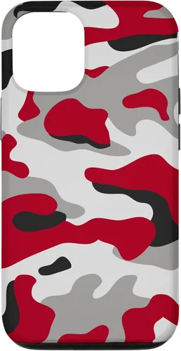 Vista 28 de red camo Print red and Black Camoflage Pattern Phone Case for iPhone 17