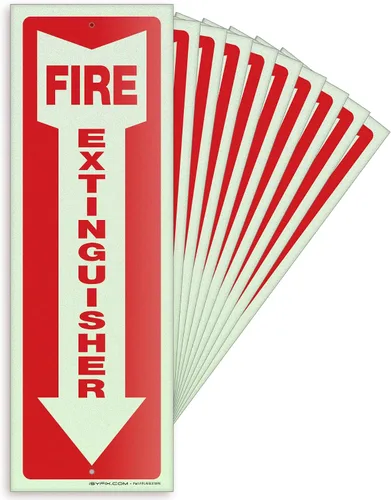 Vista 25 de iSYFIX Señales para extintor de incendios – Paquete de 3 carteles de 4 x 12 pulgadas – Plástico de poliestireno de 40 mil de grosor, laminado