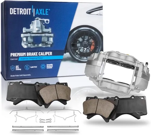 Vista 32 de Detroit Axle - Kit de freno delantero para Dodge Ram 1500 Durango Dakota Chrysler Aspen Dakota Driver Side Disco Freno Pinza de freno de cerámica