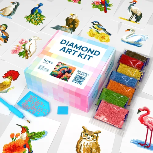 Vista 19 de LuwoArte Paquete de 6 Kits de Pintura de Diamantes para Adultos – Kits de Arte de Diamantes con Tema de Campo – Arte de Gemas DIY de Taladro