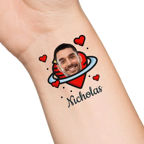 Vista 42 de Tatuajes temporales personalizados con texto de nombre, tatuaje temporal personalizado con logotipo fotográfico para adultos, parejas, mujeres