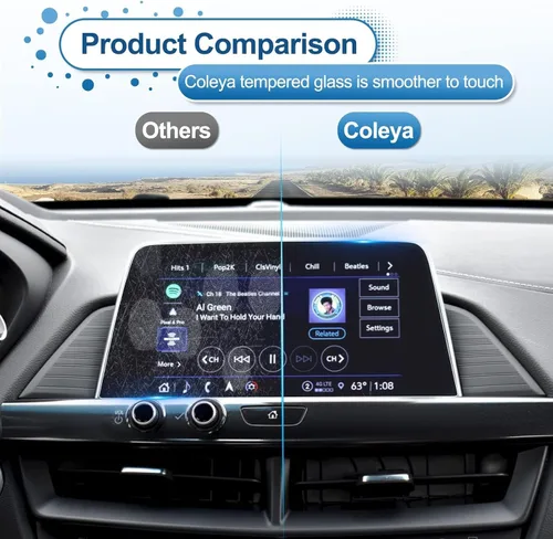Vista 6 de Protector de pantalla Cadillac XT4 2019 2020 2021 2022 2020 2021 2022 2023 Cadillac CT4 de 8 pulgadas, protector de vidrio templado de pantalla