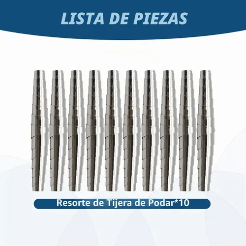 Vista 4 de 10 muelles de repuesto de 3.14 pulgadas para tijeras de podar de jardín, muelle de repuesto de acero inoxidable
