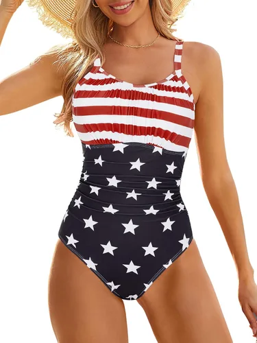Vista 15 de American Trends Traje de baño de una pieza para mujer con control de Negro