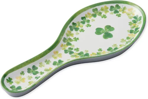Vista 16 de UP ware - Soporte para cuchara de melamina con diseño floral de conejito para estufa, encimera de cocina y mesa de comedor, 9.625 pulgadas Floral