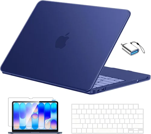 Vista 19 de EooCoo Funda para MacBook Neo de 13 pulgadas modelo A3404 2026 con chip A18 Rubor de cristal