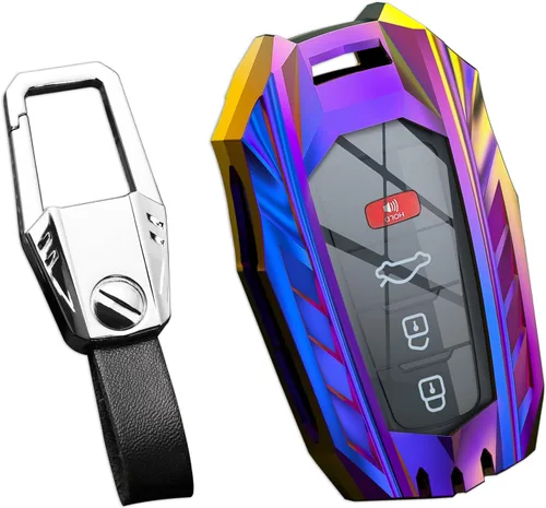 Vista 22 de Funda para Llavero Audi, Llavero, Protección de Aleación de Zinc Funda para Llave de Automóvil para A3 A4 A5 A6 Q7 Q5 TTS SQ5 R8 RS4 RS5 S5