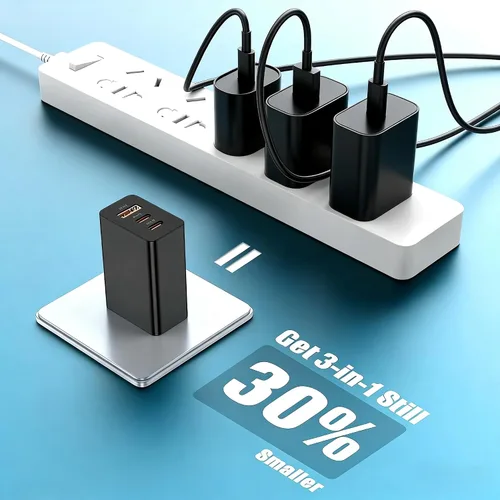 Vista 3 de Paquete de 2 cargadores súper rápidos USB-C de 65 W para Galaxy S26, bloque