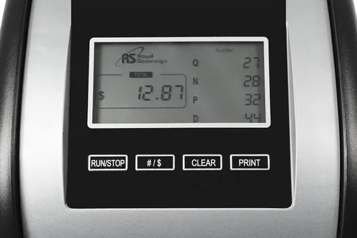 Vista 11 de Royal Sovereign Contador/clasificador eléctrico de monedas de 4 filas con tecnología patentada antiatascos y pantalla de conteo digital (FS-44N)