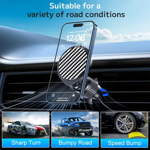 Vista 8 de Magsafe - Soporte de coche [imanes fuertes] Soporte magnético para teléfono para salpicadero de ventilación de automóvil [manos libres] Soporte