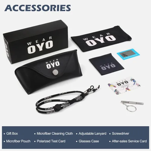 Vista 8 de WEAROYO Gafas de sol Pilot para hombres y mujeres, polarizadas, ligeras, marco de aleación Al-Mg, protección UV400 para conducir, golf, pesca